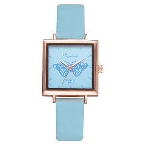 2018 Top Brand Square Women Bracelet Watch Contracted Leather Crystal WristWatches Women Dress Ladies Quartz Clock Dropshiping