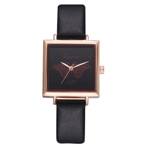 2018 Top Brand Square Women Bracelet Watch Contracted Leather Crystal WristWatches Women Dress Ladies Quartz Clock Dropshiping