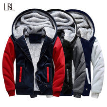 Load image into Gallery viewer, LBL Casual Mens Fleece Warm Hoodies Winter Outwear Thicken Jacket Men Slim Fit Zipper Hooded Hoody Man Streetwear Tracksuit Male