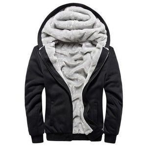 LBL Casual Mens Fleece Warm Hoodies Winter Outwear Thicken Jacket Men Slim Fit Zipper Hooded Hoody Man Streetwear Tracksuit Male