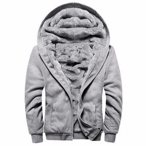 LBL Casual Mens Fleece Warm Hoodies Winter Outwear Thicken Jacket Men Slim Fit Zipper Hooded Hoody Man Streetwear Tracksuit Male