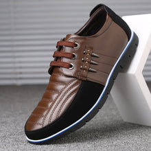 Load image into Gallery viewer, REETENE Plus Size 37-48 Leather Casual Shoes Men High Quality Leather Men Casual Shoes Autumn Leather Shoes For Men Flat Shoes