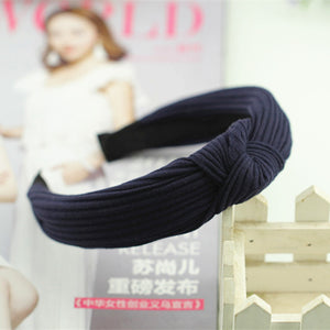 Solid Soft Knotted Flamingo Headband Hairband For Women Lady Bow Hair Hoop Hair Accessories Headwear