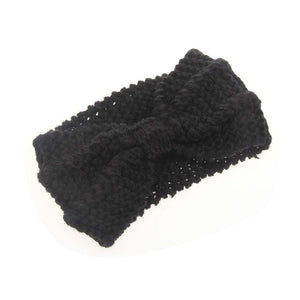 Winter Warmer Ear Knitted Headband Turban For Lady Women Crochet Bow Wide Stretch Hairband Headwrap Hair Accessories