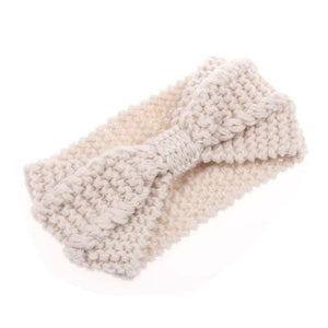 Winter Warmer Ear Knitted Headband Turban For Lady Women Crochet Bow Wide Stretch Hairband Headwrap Hair Accessories