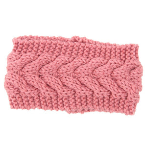 Winter Warmer Ear Knitted Headband Turban For Lady Women Crochet Bow Wide Stretch Hairband Headwrap Hair Accessories