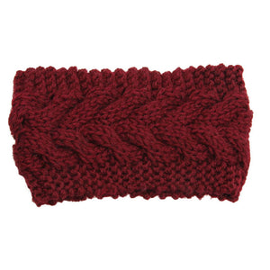 Winter Warmer Ear Knitted Headband Turban For Lady Women Crochet Bow Wide Stretch Hairband Headwrap Hair Accessories