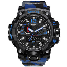 Load image into Gallery viewer, SMAEL Brand Men Sports Watches Dual Display Analog Digital LED Electronic Quartz Wristwatches Waterproof Swimming Military Watch