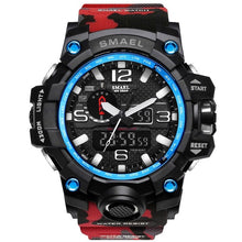 Load image into Gallery viewer, SMAEL Brand Men Sports Watches Dual Display Analog Digital LED Electronic Quartz Wristwatches Waterproof Swimming Military Watch