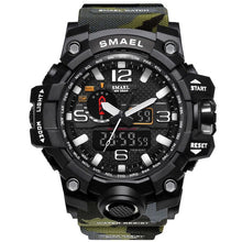 Load image into Gallery viewer, SMAEL Brand Men Sports Watches Dual Display Analog Digital LED Electronic Quartz Wristwatches Waterproof Swimming Military Watch