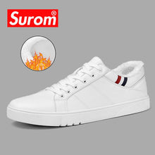 Load image into Gallery viewer, SUROM 2018 Spring New Men Casual Shoes Breathable Wear Resistant Shoes Comfortable Summer White Round Toe Lace up Flat Snekaers