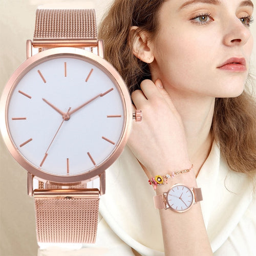 Women Watches Bayan Kol Saati Fashion Rose Gold Silver Luxury Ladies Watch For Women reloj mujer saat relogio zegarek damski