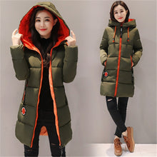 Load image into Gallery viewer, Parka Women 2018 Winter Jacket Women Coat Hooded Outwear Female Parka Thick Cotton Padded Lining Winter Female Basic Coats Z30