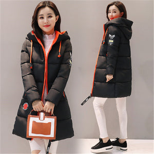 Parka Women 2018 Winter Jacket Women Coat Hooded Outwear Female Parka Thick Cotton Padded Lining Winter Female Basic Coats Z30