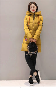 Parka Women 2018 Winter Jacket Women Coat Hooded Outwear Female Parka Thick Cotton Padded Lining Winter Female Basic Coats Z30