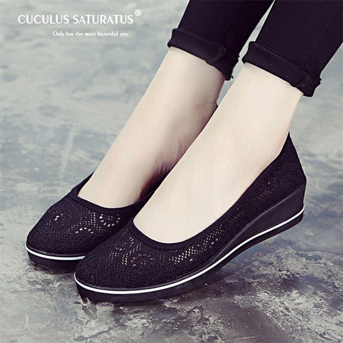 Cuculus 2018 New Canvas nurse shoes Solid Women Platform Casual Shoes Women Flat Bottom feminino Women shoes 437