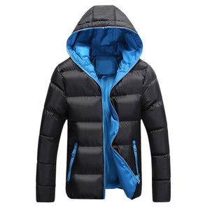 Varsanol Winter Mens Jackets Casual New Hooded Thick Padded Men's parkas Jacket Coats Warm Zipper Slim Tops Outwear 3xl