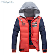 Load image into Gallery viewer, Varsanol Winter Mens Jackets Casual New Hooded Thick Padded Men&#39;s parkas Jacket Coats Warm Zipper Slim Tops Outwear 3xl