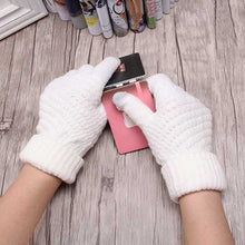 Load image into Gallery viewer, Miya Mona Hot Selling New Women Warm Winter Knitted Full Finger Gloves Mittens Girl Female Solid Woolen Gloves Screen Luvas