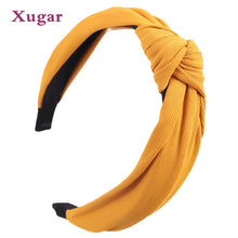 Load image into Gallery viewer, Solid Soft Knotted Flamingo Headband Hairband For Women Lady Bow Hair Hoop Hair Accessories Headwear