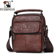 Load image into Gallery viewer, FUZHINIAO Genuine Leather Men Messenger Bag Hot Sale Male Small Man Fashion Crossbody Shoulder Bags Men&#39;s Travel New Handbags