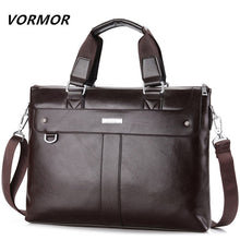 Load image into Gallery viewer, VORMOR 2018 Men Casual Briefcase Business Shoulder Bag Leather Messenger Bags Computer Laptop Handbag Bag Men&#39;s Travel Bags