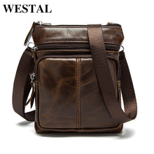 Load image into Gallery viewer, WESTAL Messenger Bag Men Shoulder bag Genuine Leather Small male man Crossbody bags for Messenger men Leather bags Handbags M701