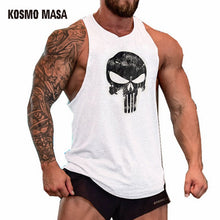 Load image into Gallery viewer, KOSMO MASA 2017 Skull Bodybuilding Fitness Stringer Men Tank Top Golds Gorilla Wear Vest Undershirt Tank Tops MC0117