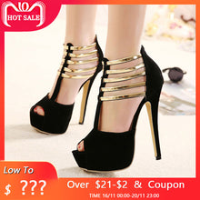 Load image into Gallery viewer, sexy high heels women shoes platform peep toe wedding shoes women pumps black red shoes woman high heel shoes tacones mujer