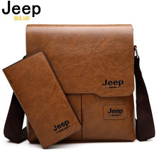 Load image into Gallery viewer, JEEP BULUO Man Messenger Bag 2 Set Men Pu Leather Shoulder Bags Business Crossbody Casual Bag Famous Brand ZH1505/8068