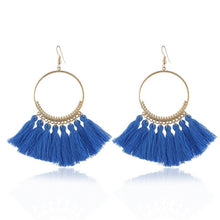 Load image into Gallery viewer, LZHLQ Tassel Earrings For Women Ethnic Big Drop Earrings Bohemia Fashion Jewelry Trendy Cotton Rope Fringe Long Dangle Earrings