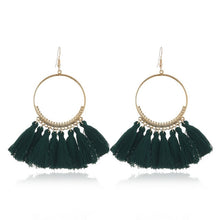 Load image into Gallery viewer, LZHLQ Tassel Earrings For Women Ethnic Big Drop Earrings Bohemia Fashion Jewelry Trendy Cotton Rope Fringe Long Dangle Earrings