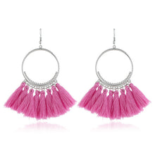 Load image into Gallery viewer, LZHLQ Tassel Earrings For Women Ethnic Big Drop Earrings Bohemia Fashion Jewelry Trendy Cotton Rope Fringe Long Dangle Earrings