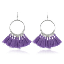 Load image into Gallery viewer, LZHLQ Tassel Earrings For Women Ethnic Big Drop Earrings Bohemia Fashion Jewelry Trendy Cotton Rope Fringe Long Dangle Earrings