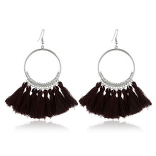 Load image into Gallery viewer, LZHLQ Tassel Earrings For Women Ethnic Big Drop Earrings Bohemia Fashion Jewelry Trendy Cotton Rope Fringe Long Dangle Earrings