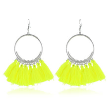 Load image into Gallery viewer, LZHLQ Tassel Earrings For Women Ethnic Big Drop Earrings Bohemia Fashion Jewelry Trendy Cotton Rope Fringe Long Dangle Earrings