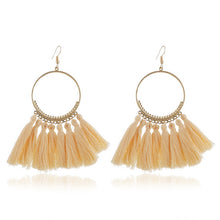 Load image into Gallery viewer, LZHLQ Tassel Earrings For Women Ethnic Big Drop Earrings Bohemia Fashion Jewelry Trendy Cotton Rope Fringe Long Dangle Earrings