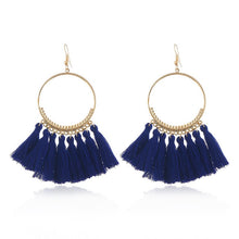 Load image into Gallery viewer, LZHLQ Tassel Earrings For Women Ethnic Big Drop Earrings Bohemia Fashion Jewelry Trendy Cotton Rope Fringe Long Dangle Earrings