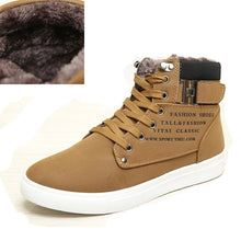 Load image into Gallery viewer, 2018 Hot Men Boots Fashion Warm Winter Men shoes Autumn Leather Footwear For Man New High Top Canvas Casual Shoes Men