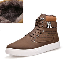 Load image into Gallery viewer, 2018 Hot Men Boots Fashion Warm Winter Men shoes Autumn Leather Footwear For Man New High Top Canvas Casual Shoes Men