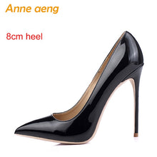 Load image into Gallery viewer, Women shoes 8cm 10cm 12cm High Heels Women Pumps Sexy Ladies Shoes Pointed Toe Classic Nude Wedding shoes women Plus size 34-46