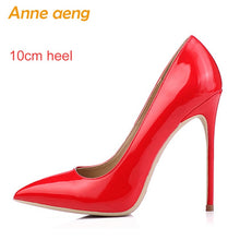 Load image into Gallery viewer, Women shoes 8cm 10cm 12cm High Heels Women Pumps Sexy Ladies Shoes Pointed Toe Classic Nude Wedding shoes women Plus size 34-46