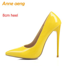 Load image into Gallery viewer, Women shoes 8cm 10cm 12cm High Heels Women Pumps Sexy Ladies Shoes Pointed Toe Classic Nude Wedding shoes women Plus size 34-46