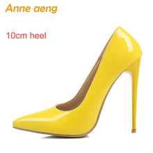 Load image into Gallery viewer, Women shoes 8cm 10cm 12cm High Heels Women Pumps Sexy Ladies Shoes Pointed Toe Classic Nude Wedding shoes women Plus size 34-46