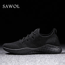 Load image into Gallery viewer, Men Casual Shoes Brand Men Shoes Men Sneakers Flats Mesh Slip On Loafers Fly Knit Breathable Plus Big Size Spring Autumn Sawol