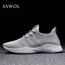 Load image into Gallery viewer, Men Casual Shoes Brand Men Shoes Men Sneakers Flats Mesh Slip On Loafers Fly Knit Breathable Plus Big Size Spring Autumn Sawol