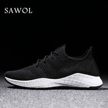 Load image into Gallery viewer, Men Casual Shoes Brand Men Shoes Men Sneakers Flats Mesh Slip On Loafers Fly Knit Breathable Plus Big Size Spring Autumn Sawol