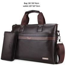 Load image into Gallery viewer, VICUNA POLO Top Sell Fashion Simple Dot Famous Brand Business Men Briefcase Bag Leather Laptop Bag Casual Man Bag Shoulder bags