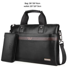 Load image into Gallery viewer, VICUNA POLO Top Sell Fashion Simple Dot Famous Brand Business Men Briefcase Bag Leather Laptop Bag Casual Man Bag Shoulder bags