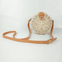 Load image into Gallery viewer, 2018 Round Straw Bags Women Summer Rattan Bag Handmade Woven Beach Cross Body Bag Circle Bohemia Handbag Bali Box Dropshipping